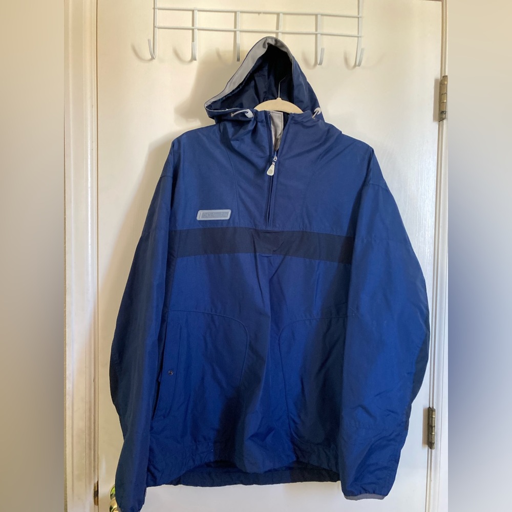 *Columbia Blue Vintage 90’s Men’s Large Hooded Anorak Jacket # IR